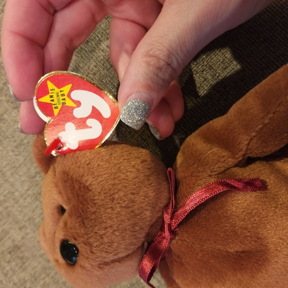 Lot of 4 TY Beanie Babies - Bears (Decade, Curly, Teddy, & Dazzler) 3 w/ Tags - Picture 7 of 15